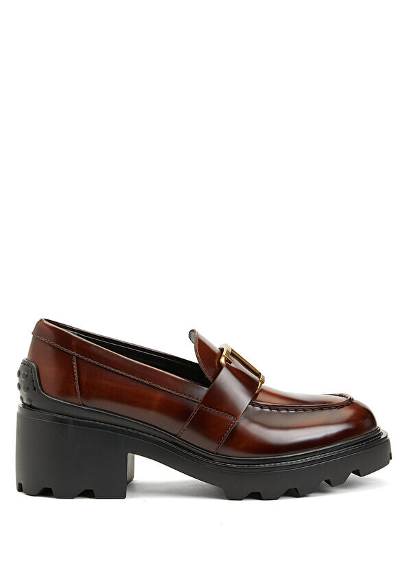 

Женские кожаные лоферы с логотипом Tod'S, коричневый
