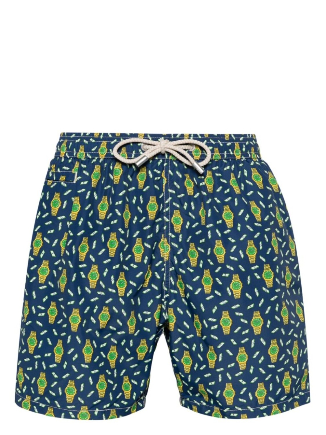 

MC2 Saint Barth watches-print swim shorts, синий