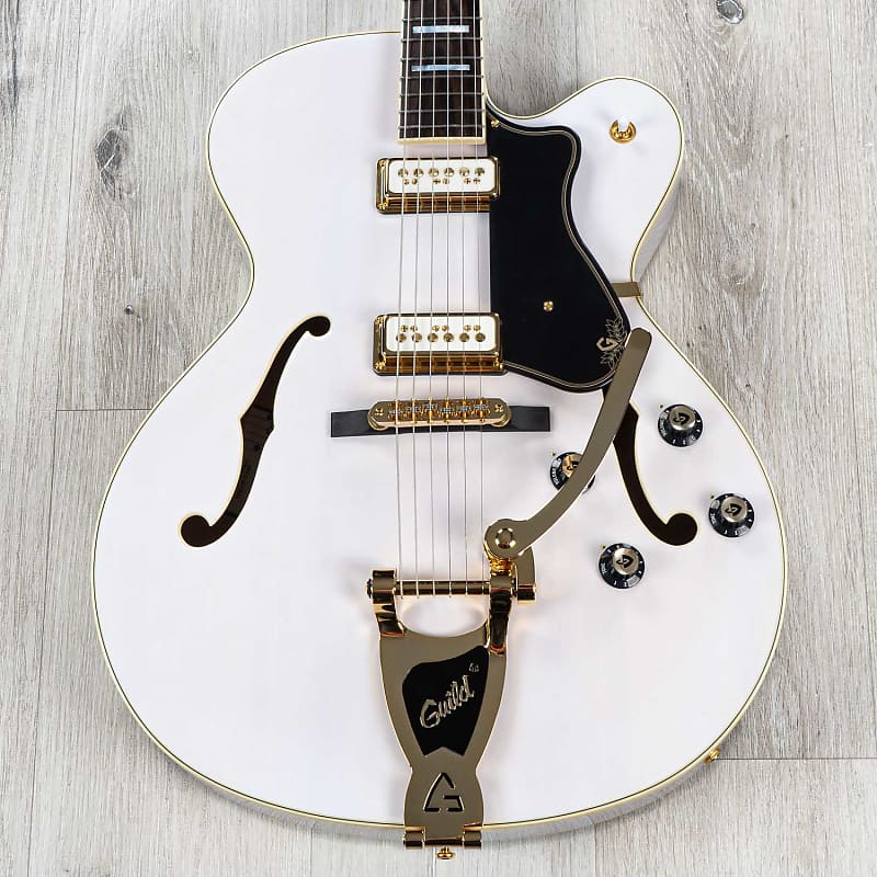 Электрогитара Guild Limited Edition X-175 Manhattan Special Hollowbody Guitar, Faded White