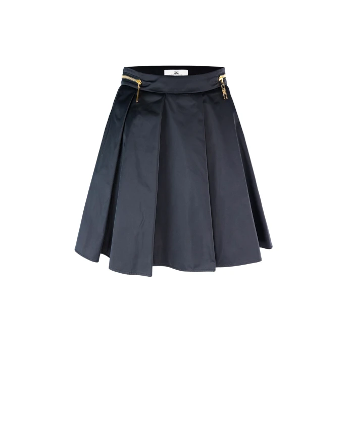 

Короткие Юбка на молнии с монограммой Elisabetta Franchi, черный