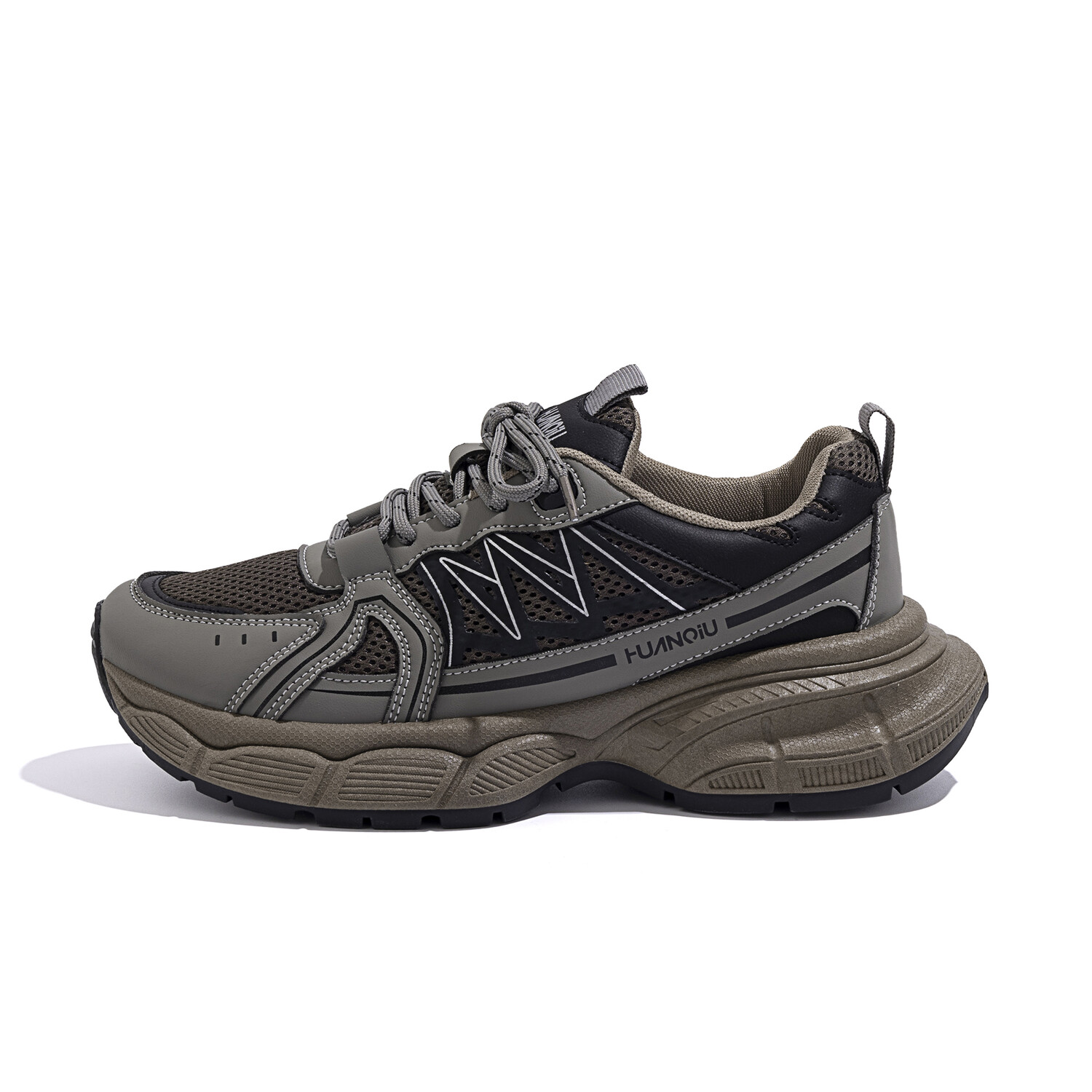

Кроссовки HUANQIU Chunky Sneakers Men Low-top Black, зеленый