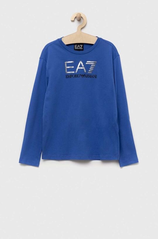 

EA7 Emporio Armani хлопок с длинными рукавами для детей, синий