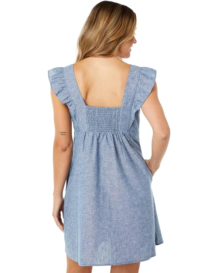 

Платье Draper James Maddie Babydoll Dress in Chambray, цвет Medium Wash