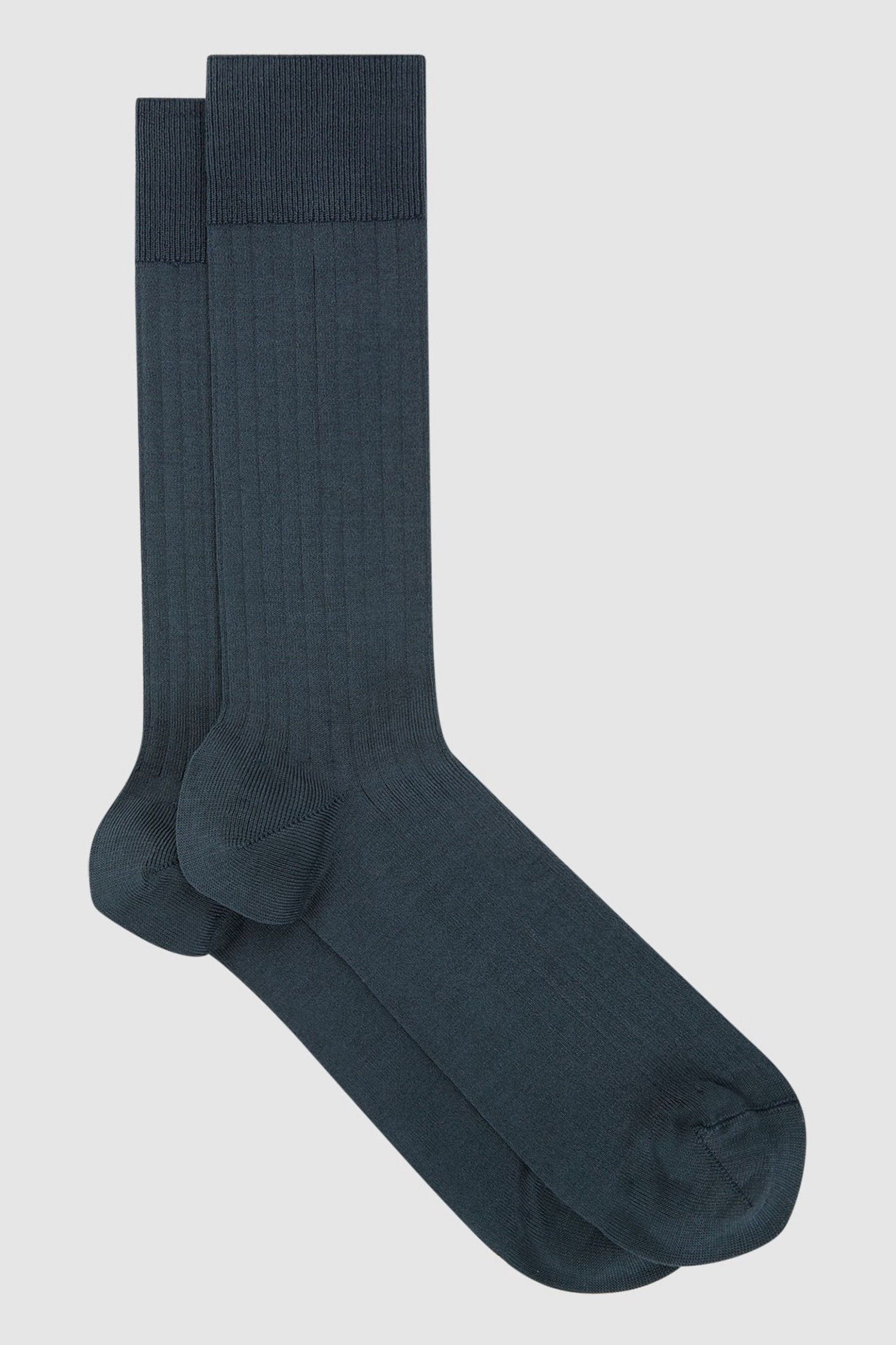 Носки Fela из смесового хлопка Reiss, синий носки fabian с узором елочка из смесового хлопка pantherella синий