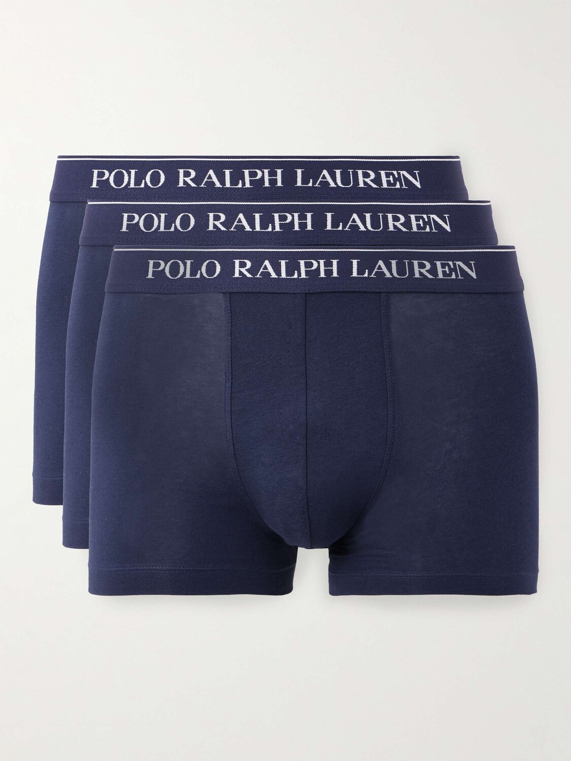 

Комплект из трех трусов-боксеров из эластичного хлопка POLO RALPH LAUREN, нави