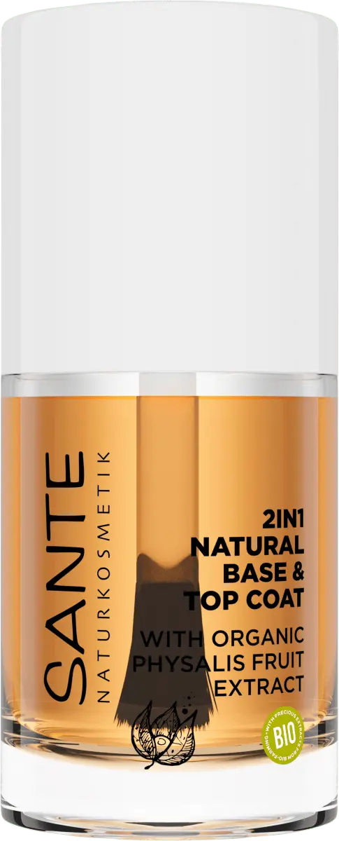 

База и усилитель Верхнее покрытие 2в1 Натуральное 10мл SANTE NATURKOSMETIK