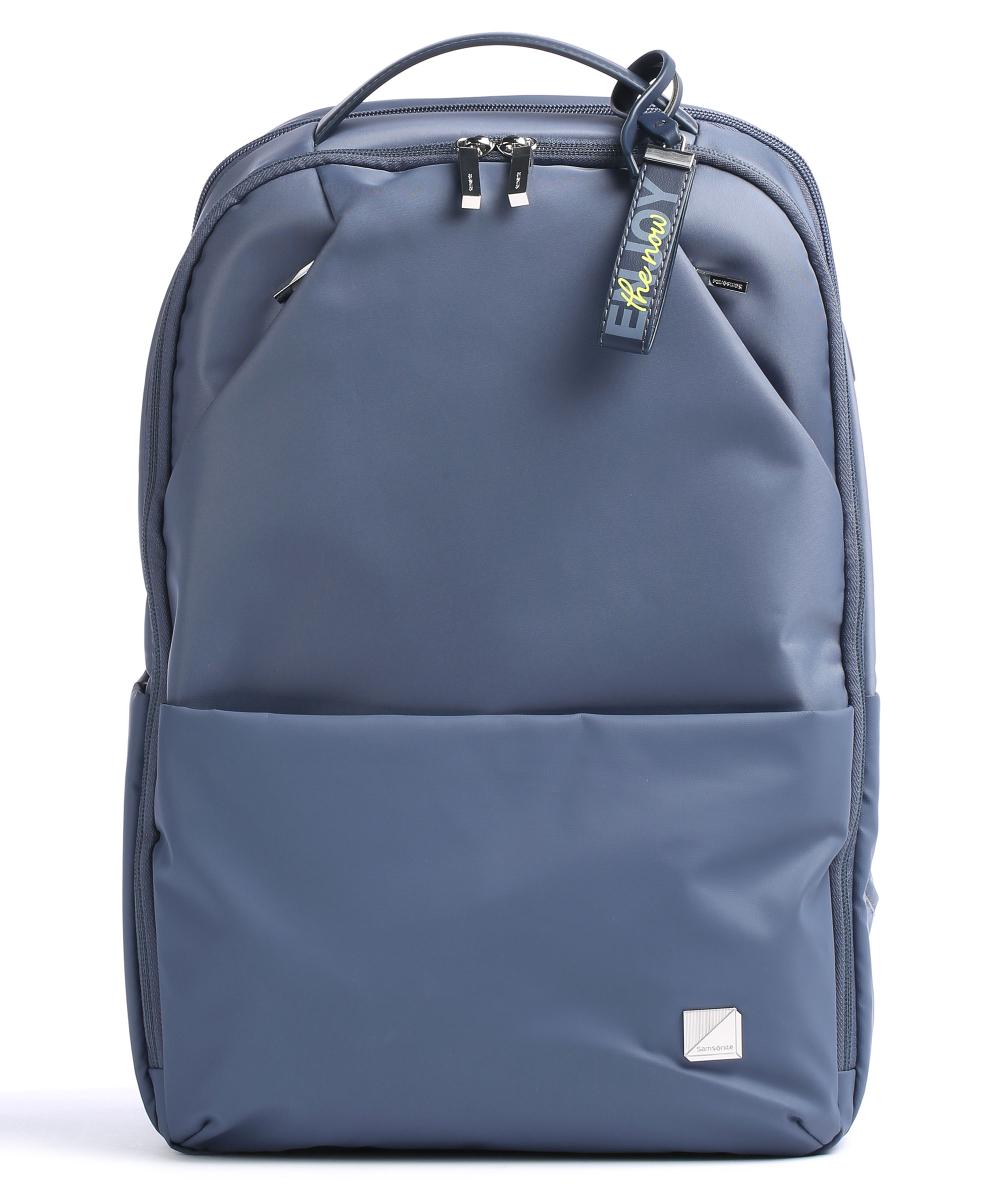 Рюкзак для ноутбука Workationist 15 дюймов из искусственной кожи и переработанного полиэстера Samsonite, синий рюкзак для ноутбука 15 samsonite 65v 003 11 синий
