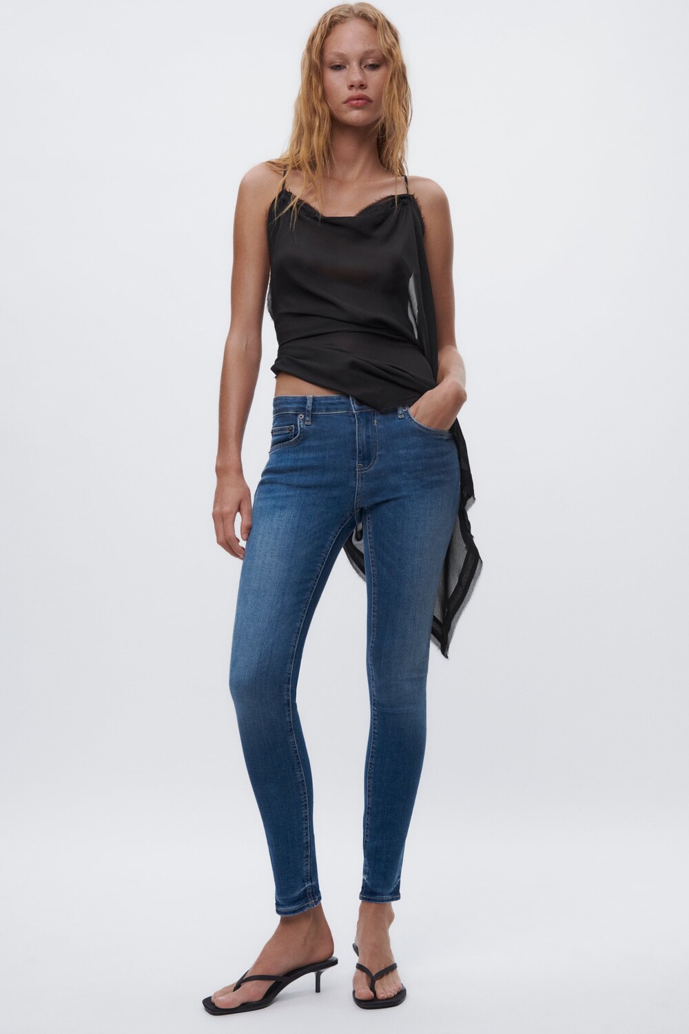 

Джинсы zw skinny, обычный ремень Zara, синий