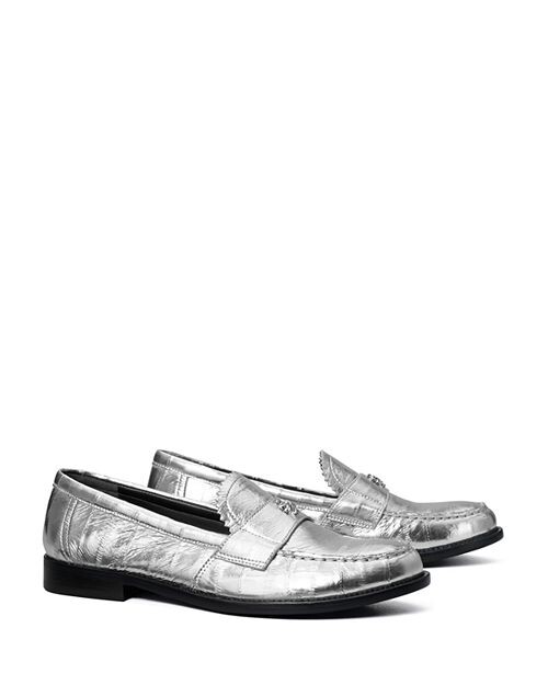 

Женские лоферы Perry на плоской подошве Tory Burch, цвет Silver