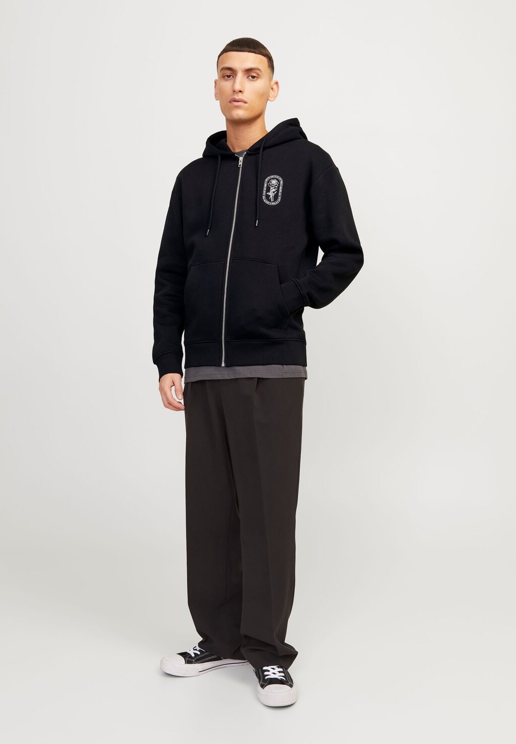 

Толстовка на молнии Jorroses Zip Hood Unisex Jack & Jones, черный