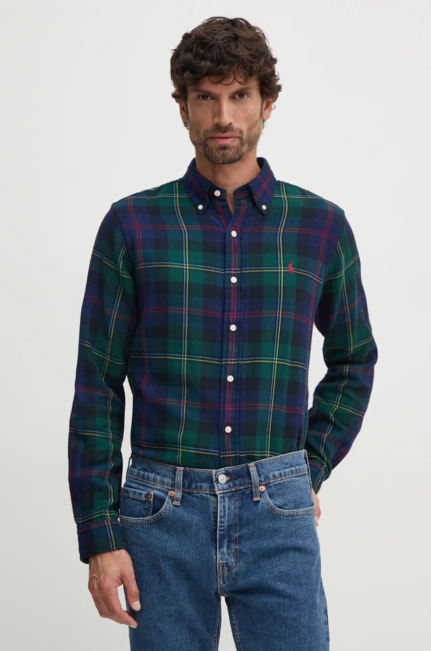 

Хлопковая рубашка Polo Ralph Lauren, зеленый