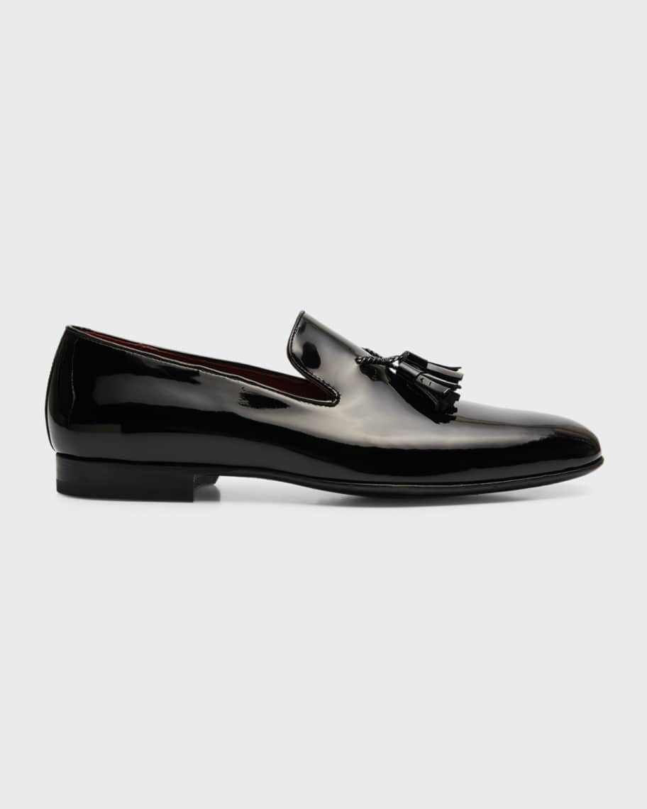 

Мужские лоферы из лакированной кожи с кисточками Magnanni