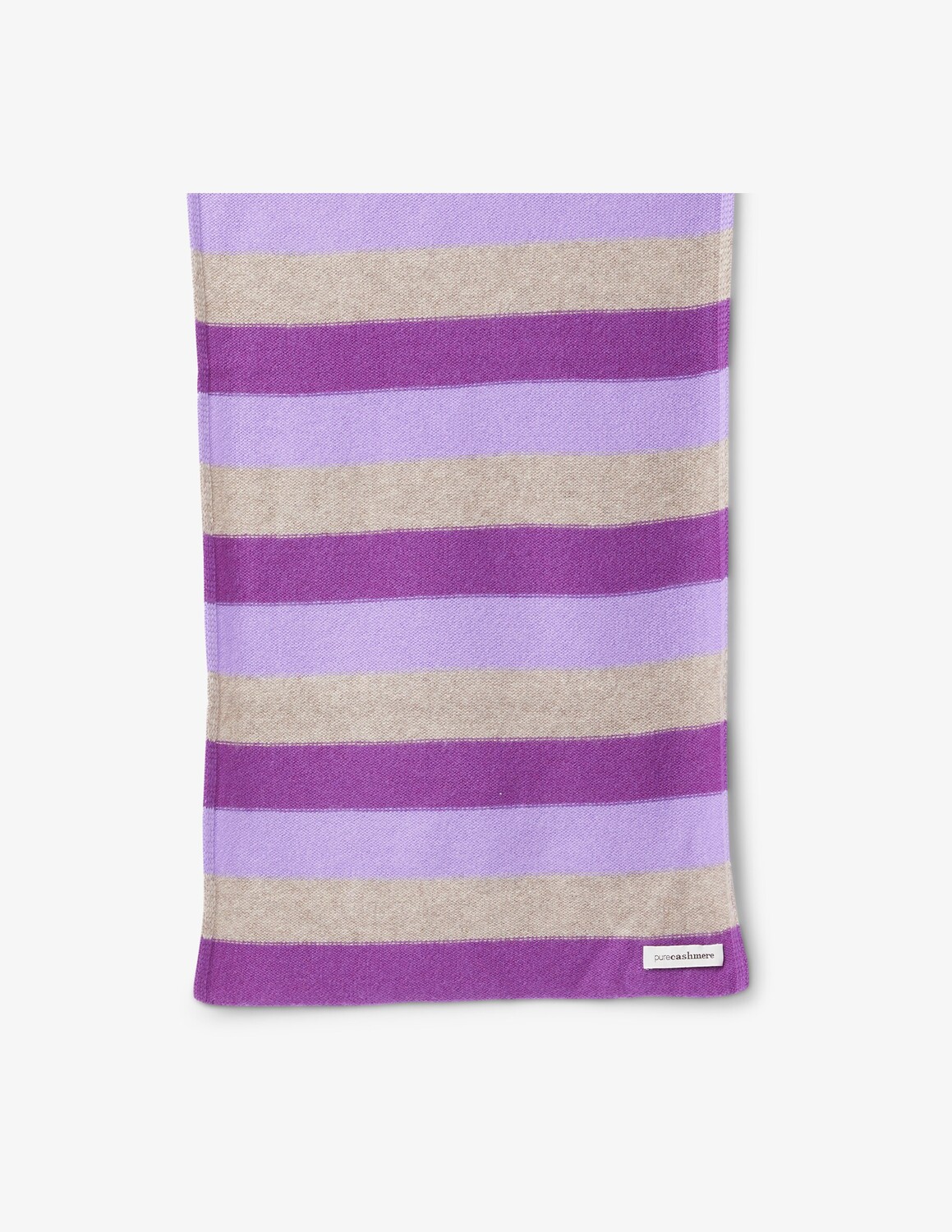 

Полосатый шарф 35х160 Pure Cashmere, фиолетовый