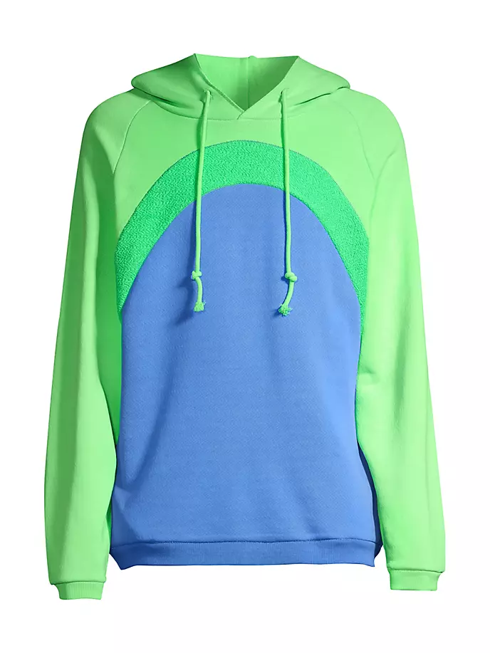 

Радужная вязаная толстовка с капюшоном Erl, цвет blue green