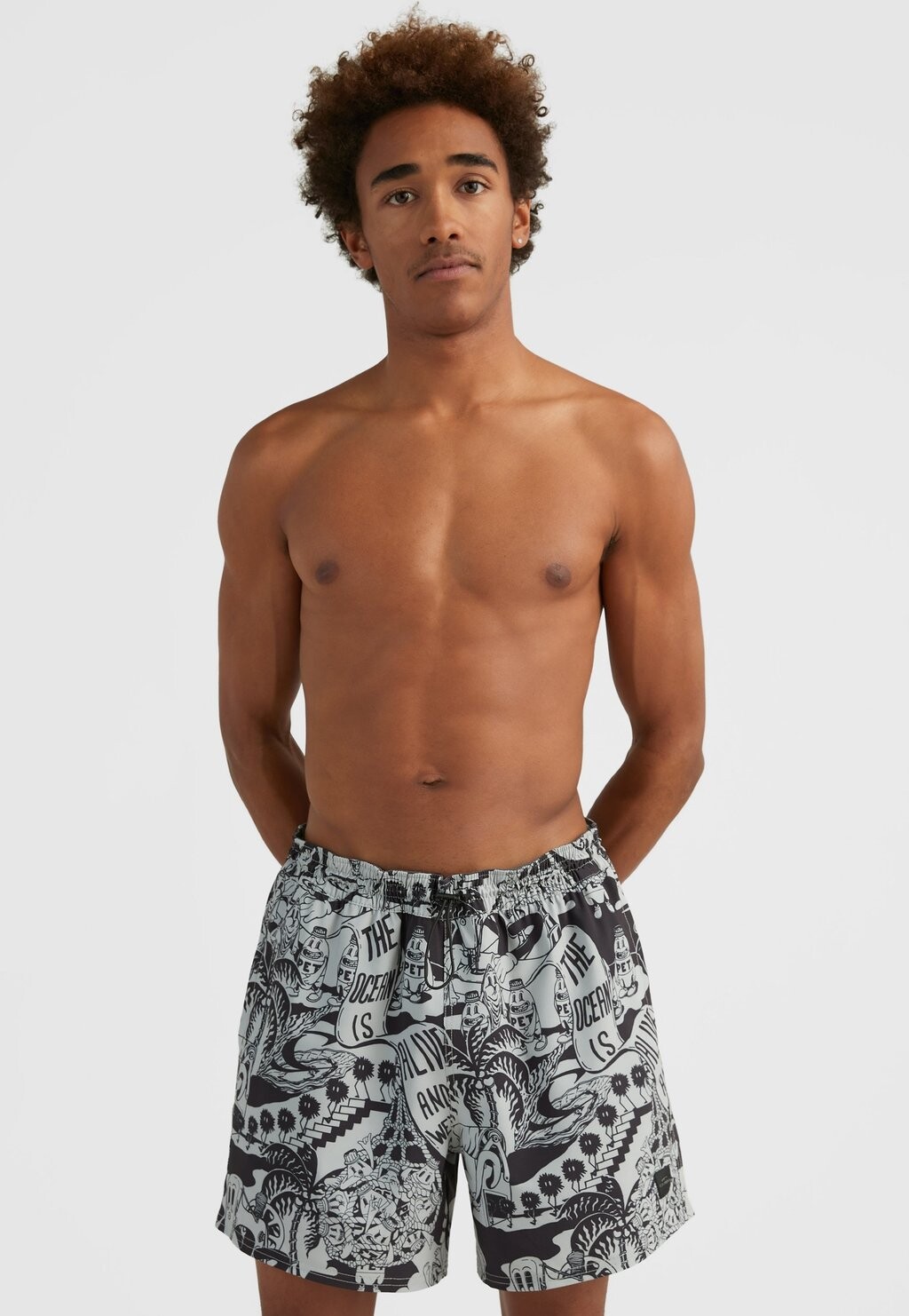 

Шорты для плавания PACKABLE AOP HYBRID O'Neill, цвет black oyster
