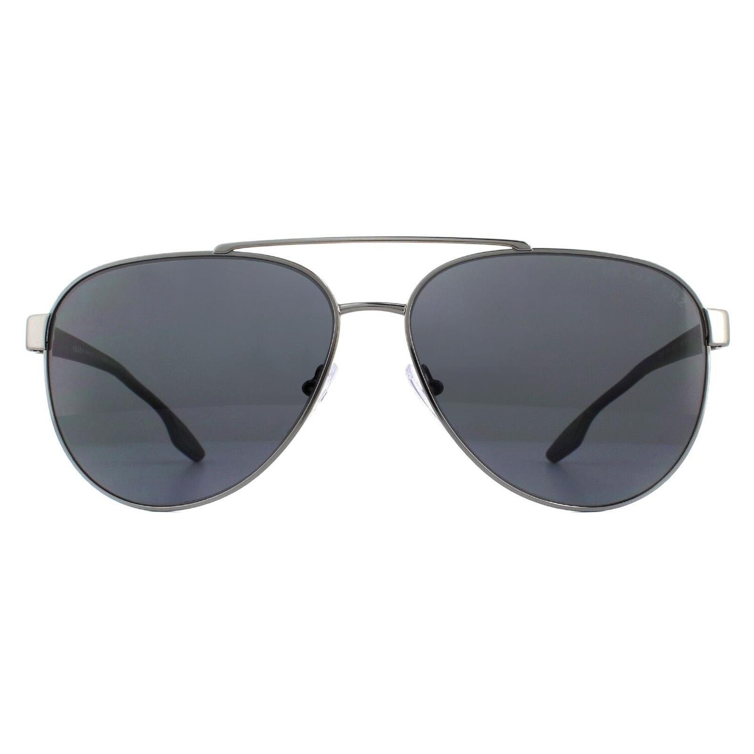 

Серые поляризованные солнцезащитные очки Aviator Gunmetal Prada Sport, серый