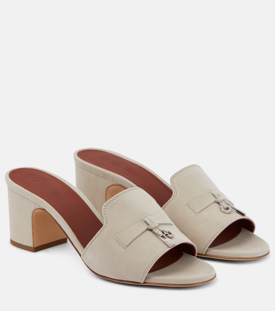 

Замшевые мюли Summer Charms Loro Piana, белый