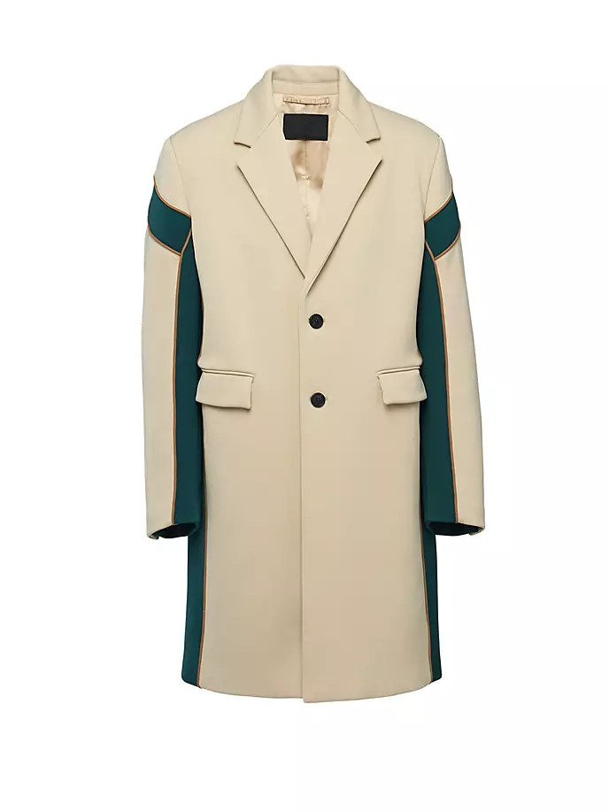 

Пальто из технической ткани Prada, цвет beige khaki