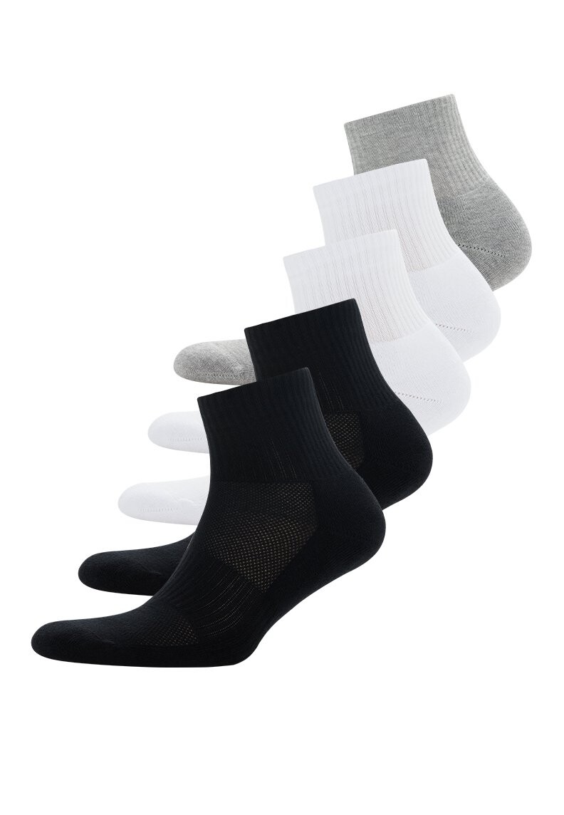 

Носки QUARTER 5 PACK WESTMARK LONDON, цвет black/white/grey melange
