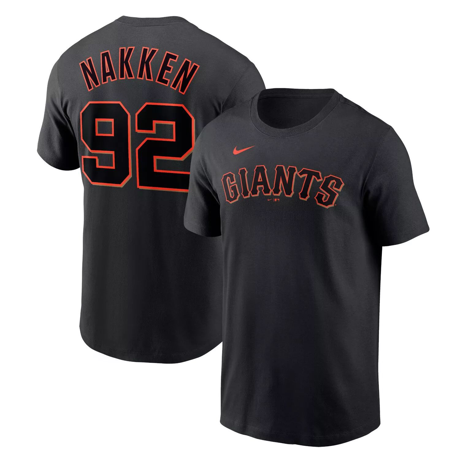 Мужская черная футболка с именем и номером San Francisco Giants Alyssa Nakken Nike