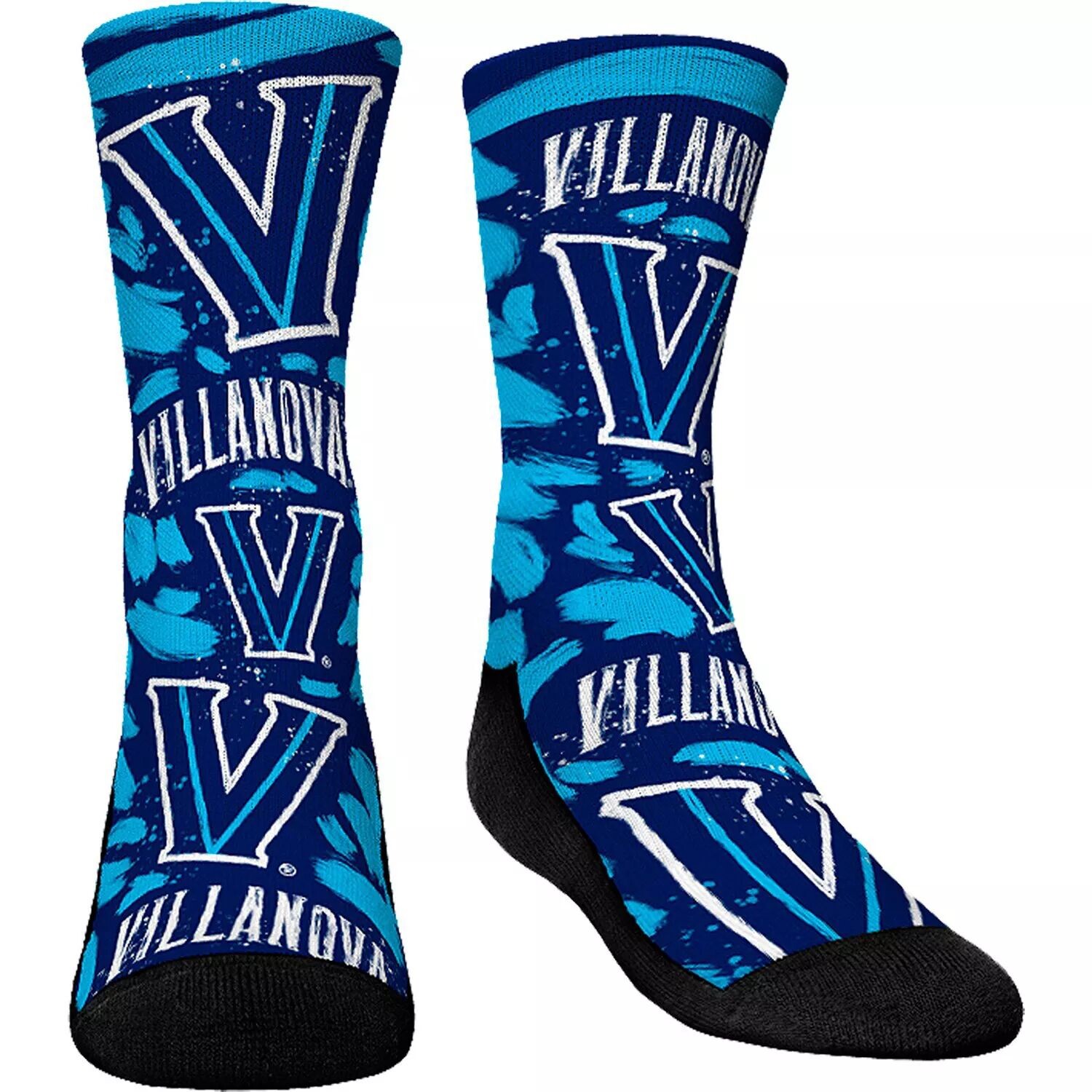 

Молодежные носки Rock Em Носки Villanova Wildcats с логотипом и краской Crew Unbranded