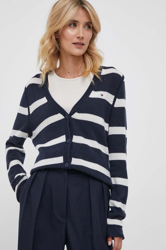 

Шерстяной кардиган Tommy Hilfiger, темно-синий