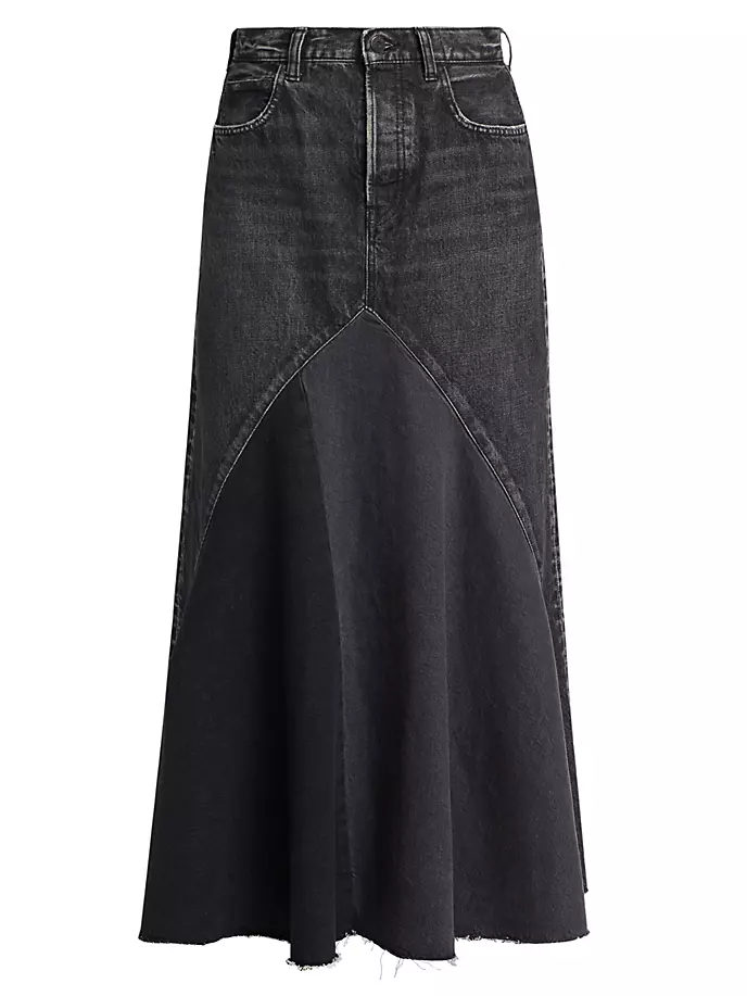 

Расклешенная джинсовая юбка макси Vicksburg Moussy Vintage, черный