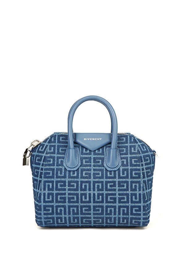 

Женская сумка mini antigona с синим логотипом Givenchy