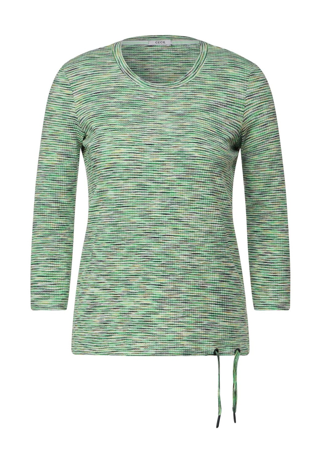 

Рубашка, рукав 3/4, структура в рубчик, женская CECIL, цвет Multicolor