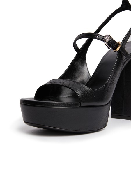 

Кожаные босоножки на платформе Voyou Givenchy, темно-серый