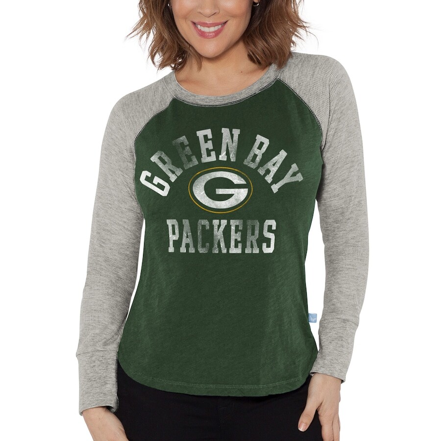 

Футболка с длинным рукавом G-III 4Her by Carl Banks Green Bay Packers, серый
