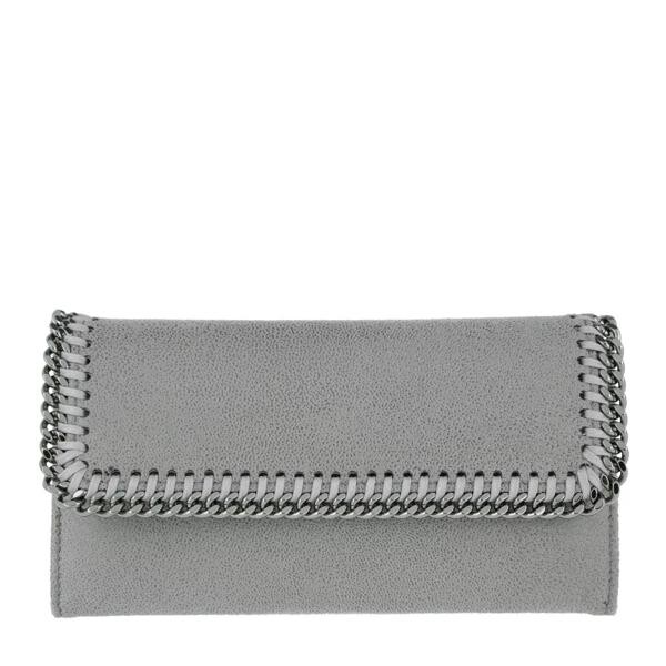 

Кошелек continental flap wallet shaggy deer light Stella Mccartney, серый