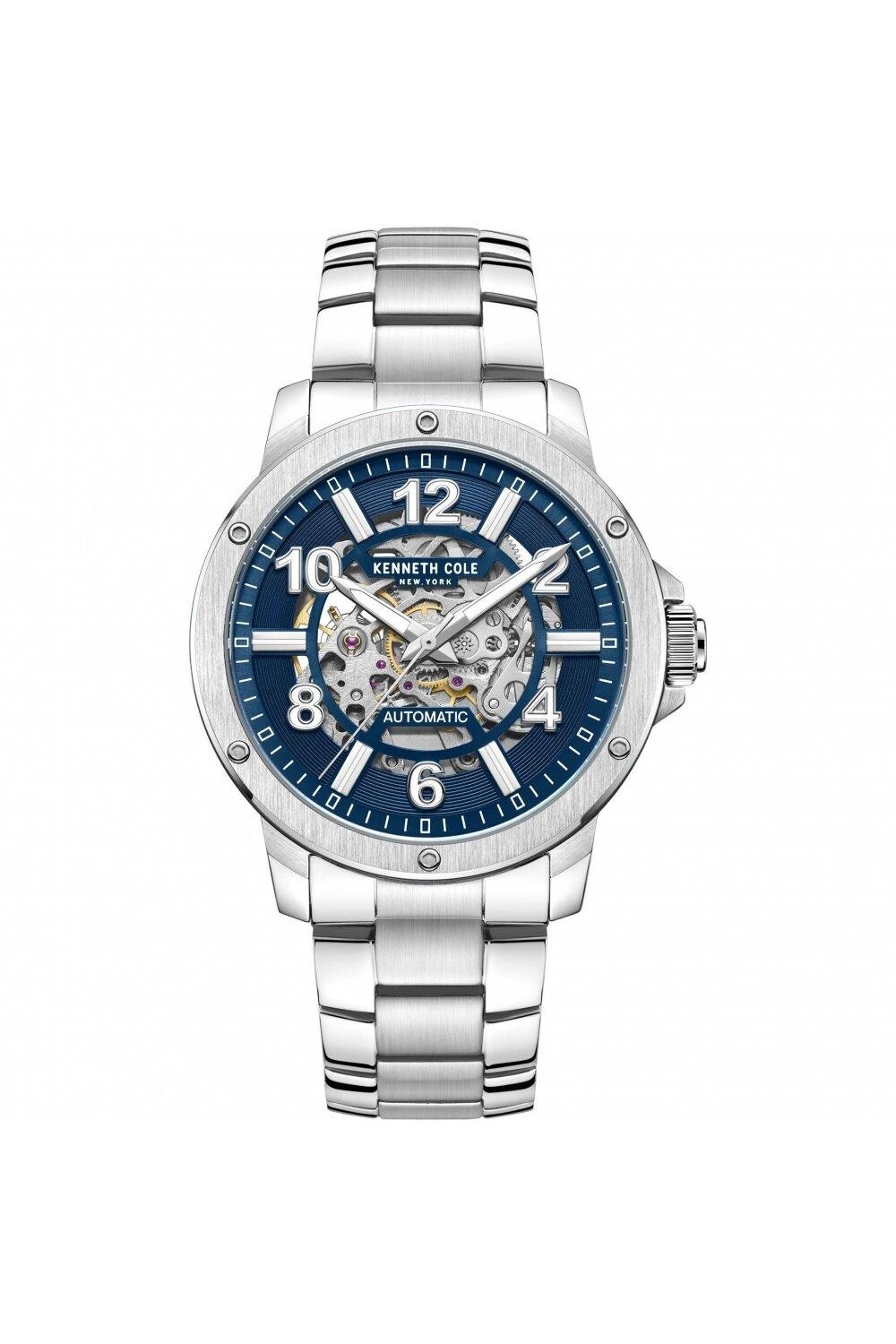 

Модные аналоговые автоматические часы из нержавеющей стали - Kcwgl0013102 Kenneth Cole, синий