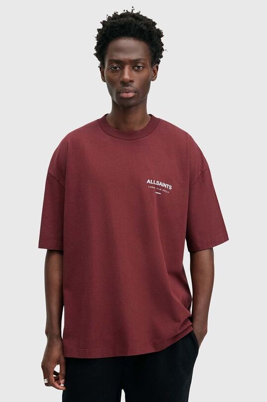 

Футболка UNDERGROUND из хлопка AllSaints, бордовый