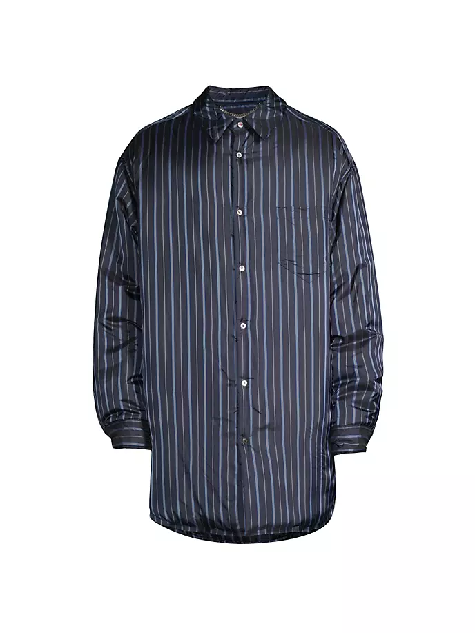 

Полосатая рубашка с подкладкой Maison Margiela, цвет navy stripe