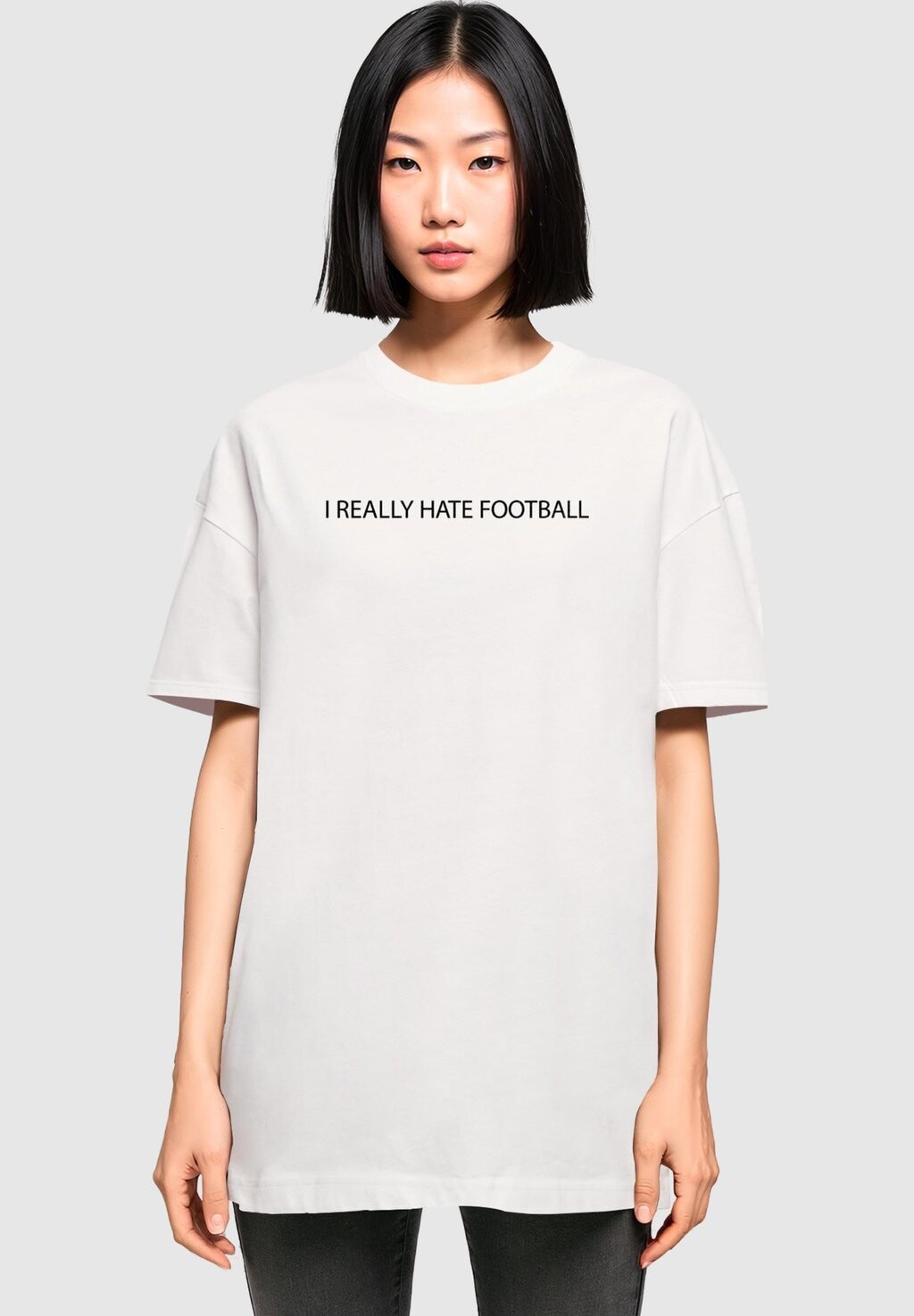 

Футболка с принтом HATE FOOTBALL OVERSIZED BOYFRIEND TEE Merchcode, белый