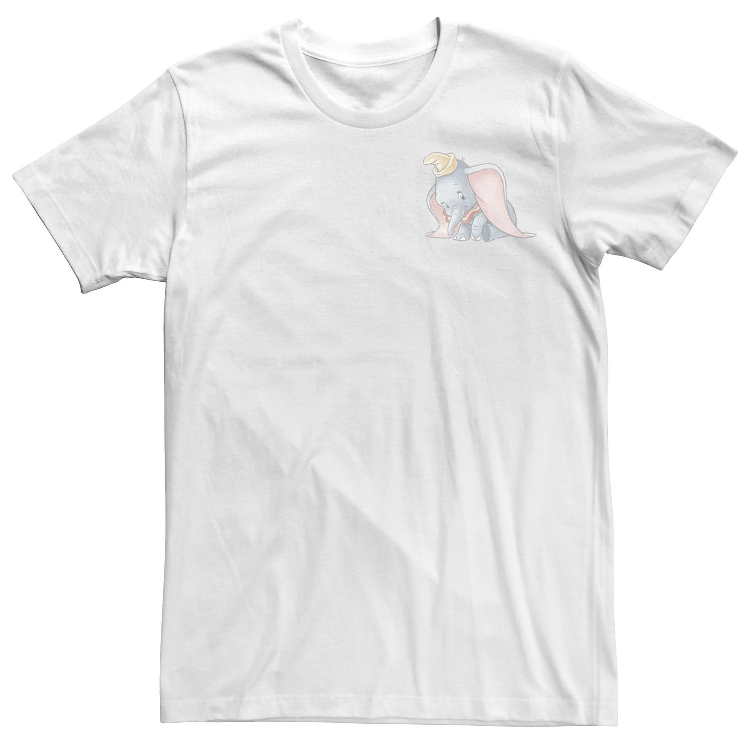 Мужская милая винтажная футболка с левой грудью Dumbo Disney