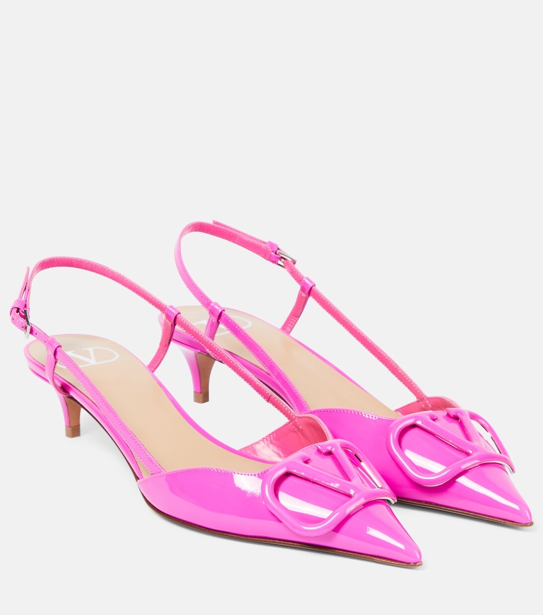 

Туфли-лодочки VLogo Signature с ремешком на пятке Valentino Garavani, розовый