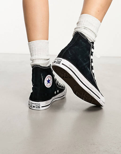 

Черные поношенные кроссовки унисекс Converse Chuck Taylor All Star