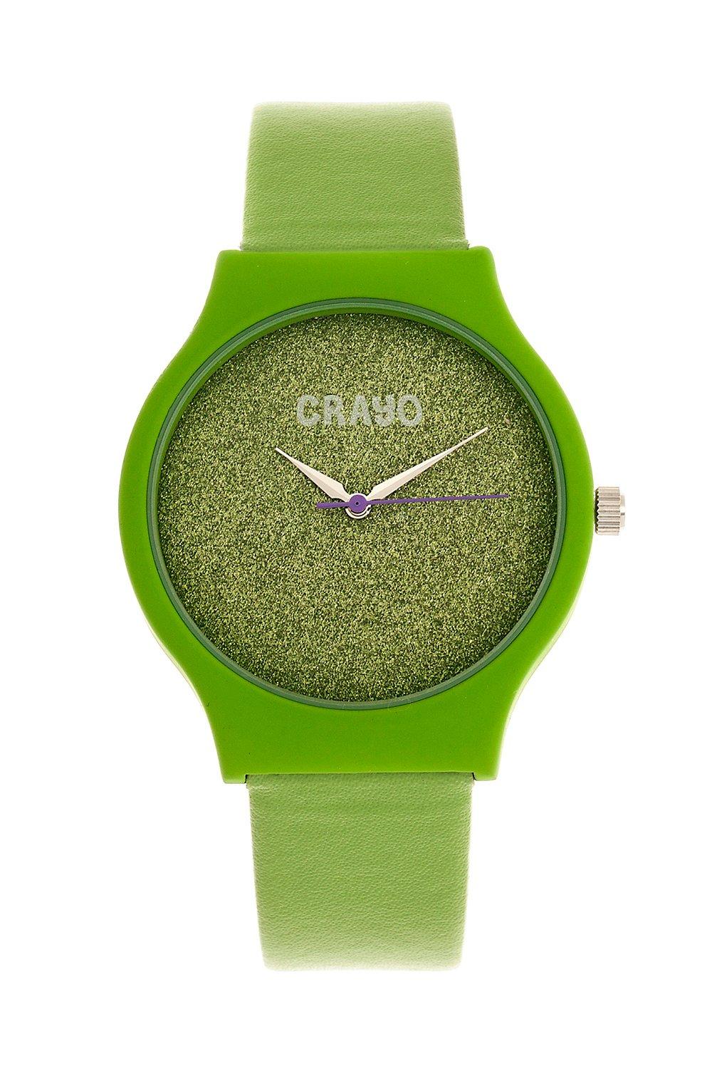 цена Блестящие часы унисекс Crayo, зеленый