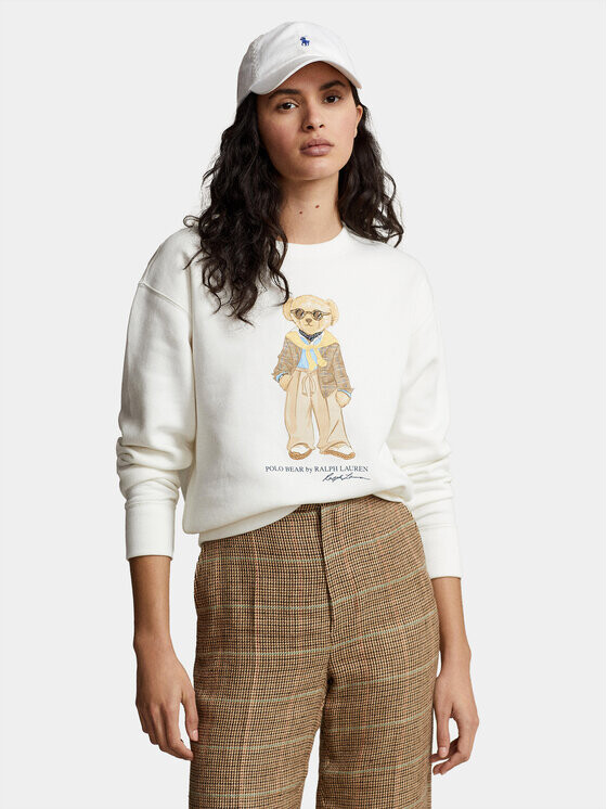 

Толстовка свободного кроя Polo Ralph Lauren, белый