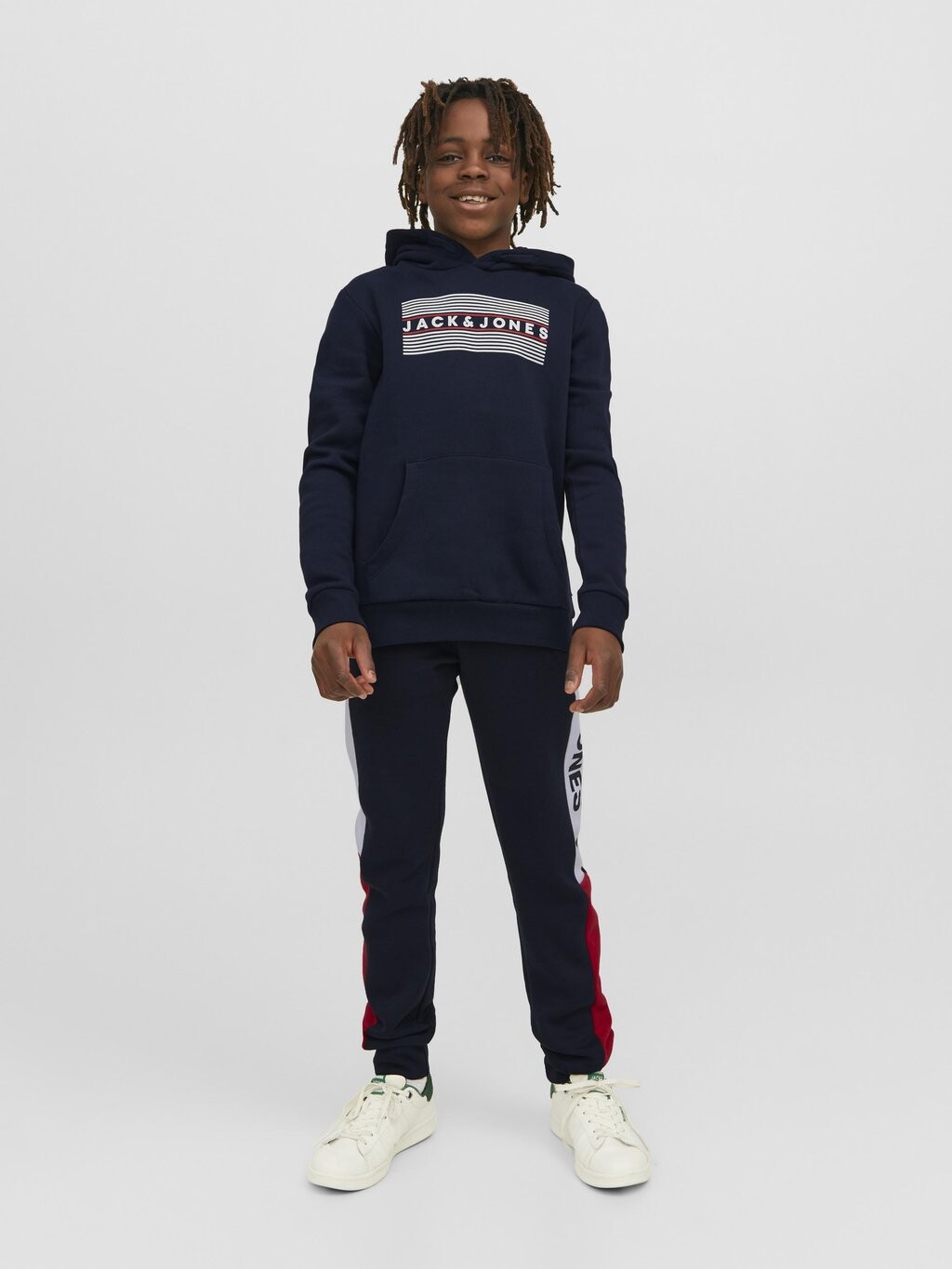 

Толстовка JJECORP LOGO HOOD Jack & Jones Junior, цвет navy blazer