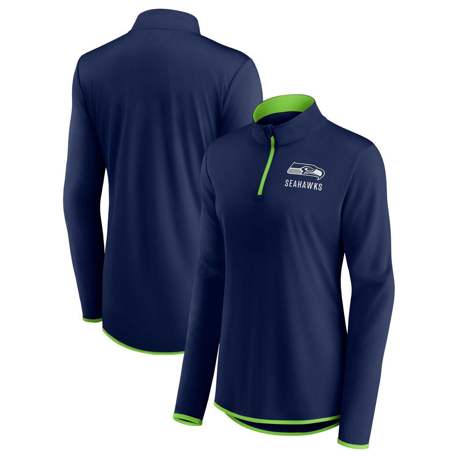 

Женский топ с молнией четверти с фирменным логотипом College Seattle Seahawks Fanatics Fanatics