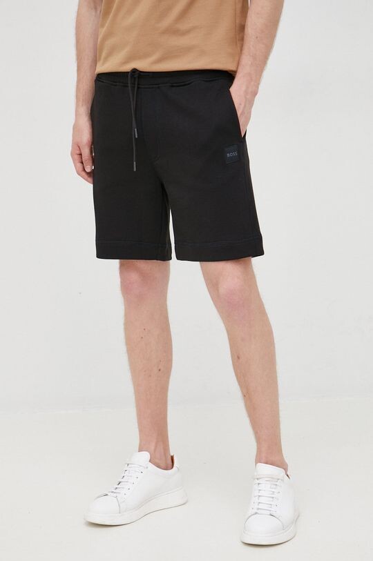 

BOSS BOSS CASUAL хлопковые шорты Boss Orange, черный