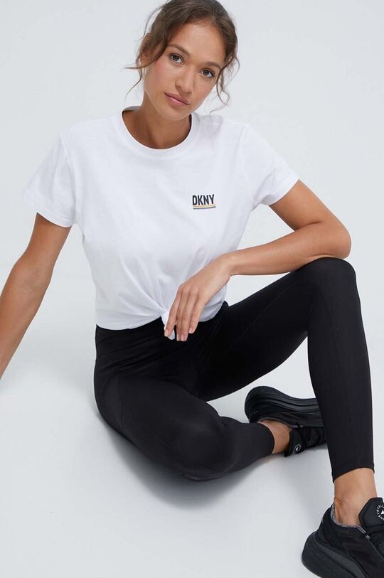

Хлопковая футболка Dkny DKNY, белый