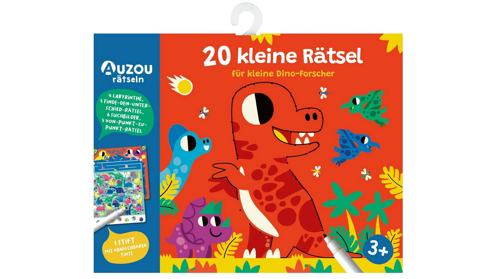 20 маленьких головоломок для маленьких исследователей динозавров из аузу Huch Verlag головоломка найди совпадения в коробке 44503