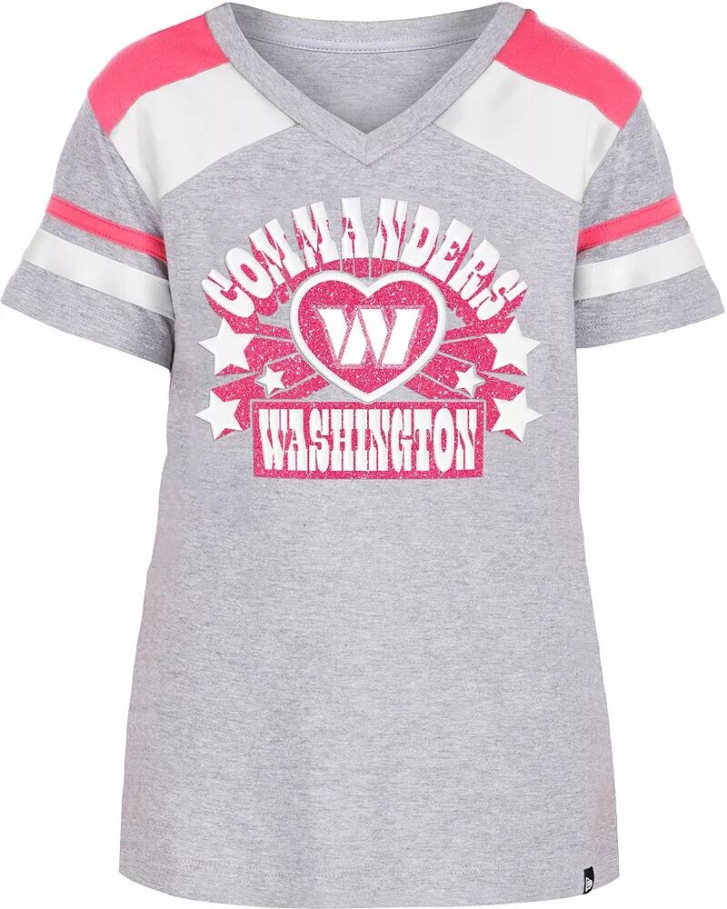 

Футболка New Era Washington Commanders с блестками и звездами для девочек