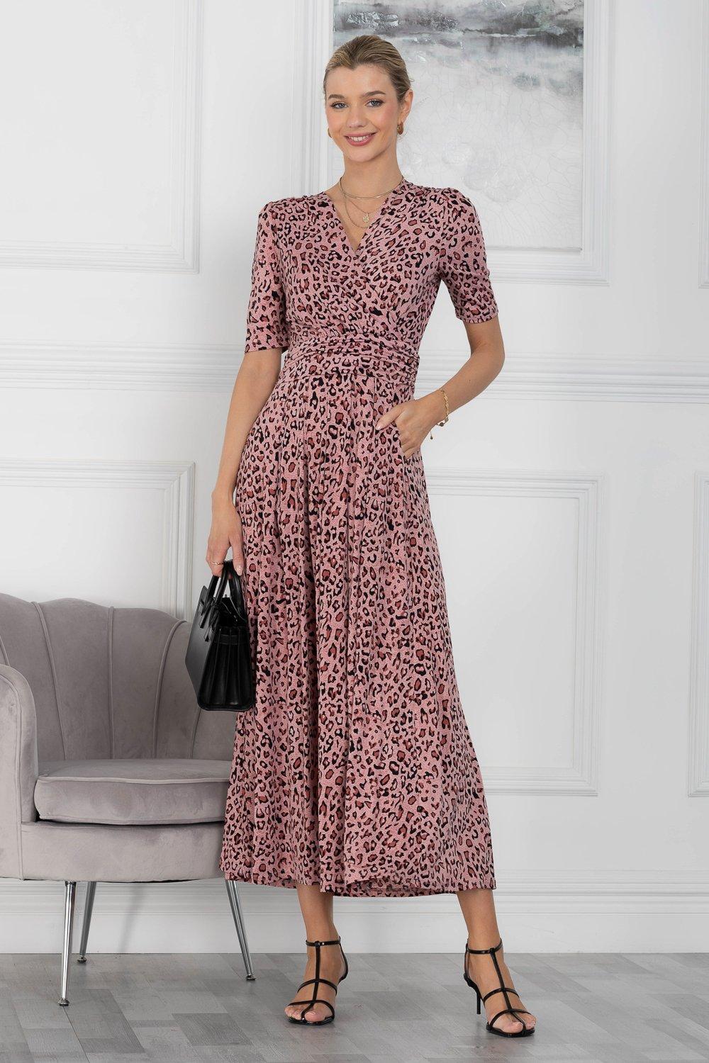 Платье макси Beatrice из джерси Jolie Moi, розовый платье рубашка из джерси с длинным рукавом и принтом jolie moi черный