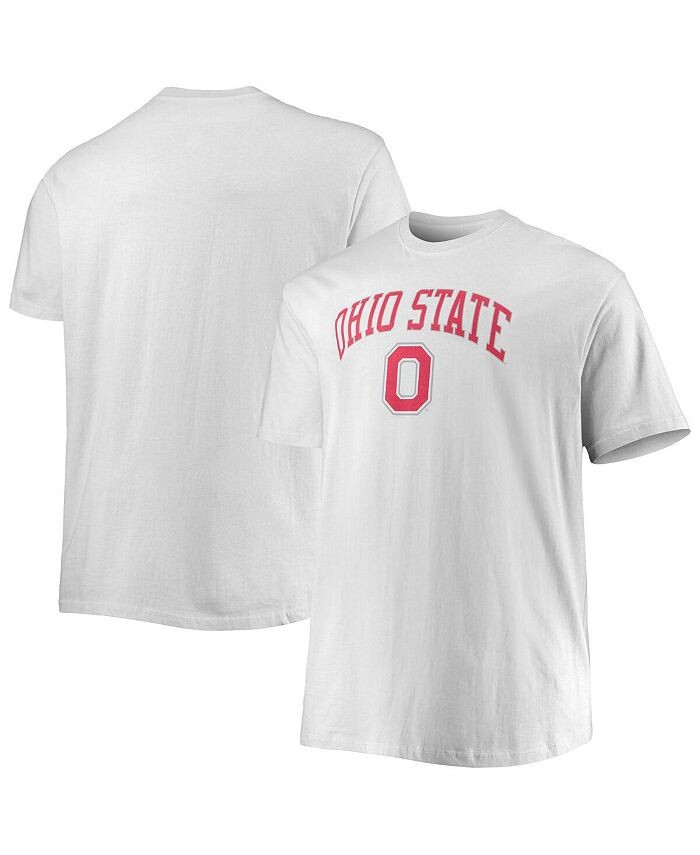 

Мужская белая футболка Ohio State Buckeyes Big and Tall Arch Over Wordmark Champion, белый