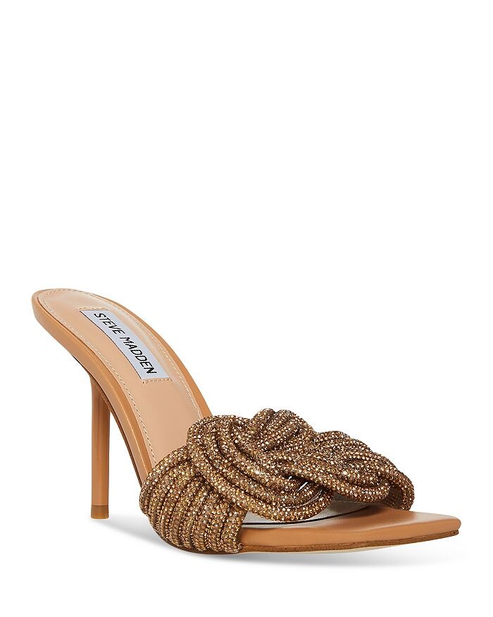 

Женские украшенные сандалии Applaud с открытым носком на высоком каблуке STEVE MADDEN